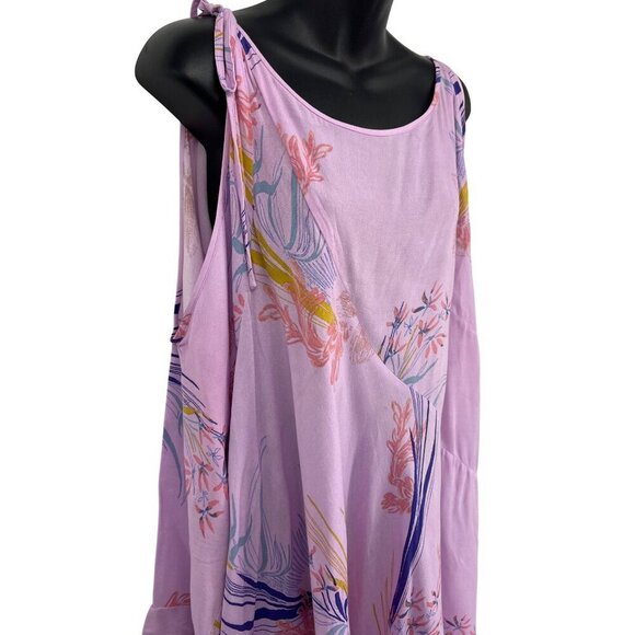 Free People Women Tunic Dress Size Large L Floral Cold Shoulder Long Sleeve EUC - Picture 3 of 8